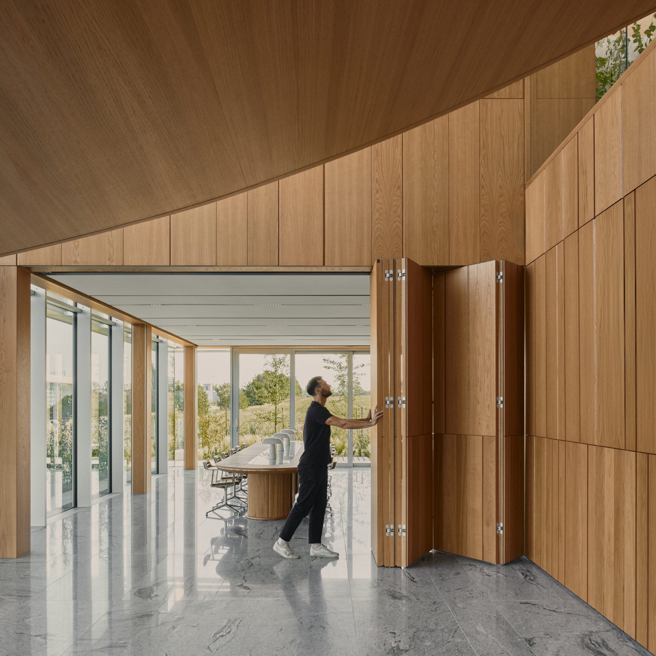 conference room opened to the lobby