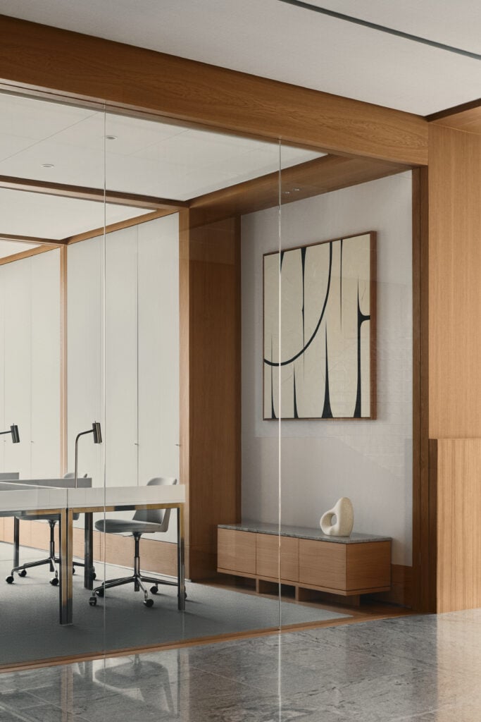 office with an oil painting