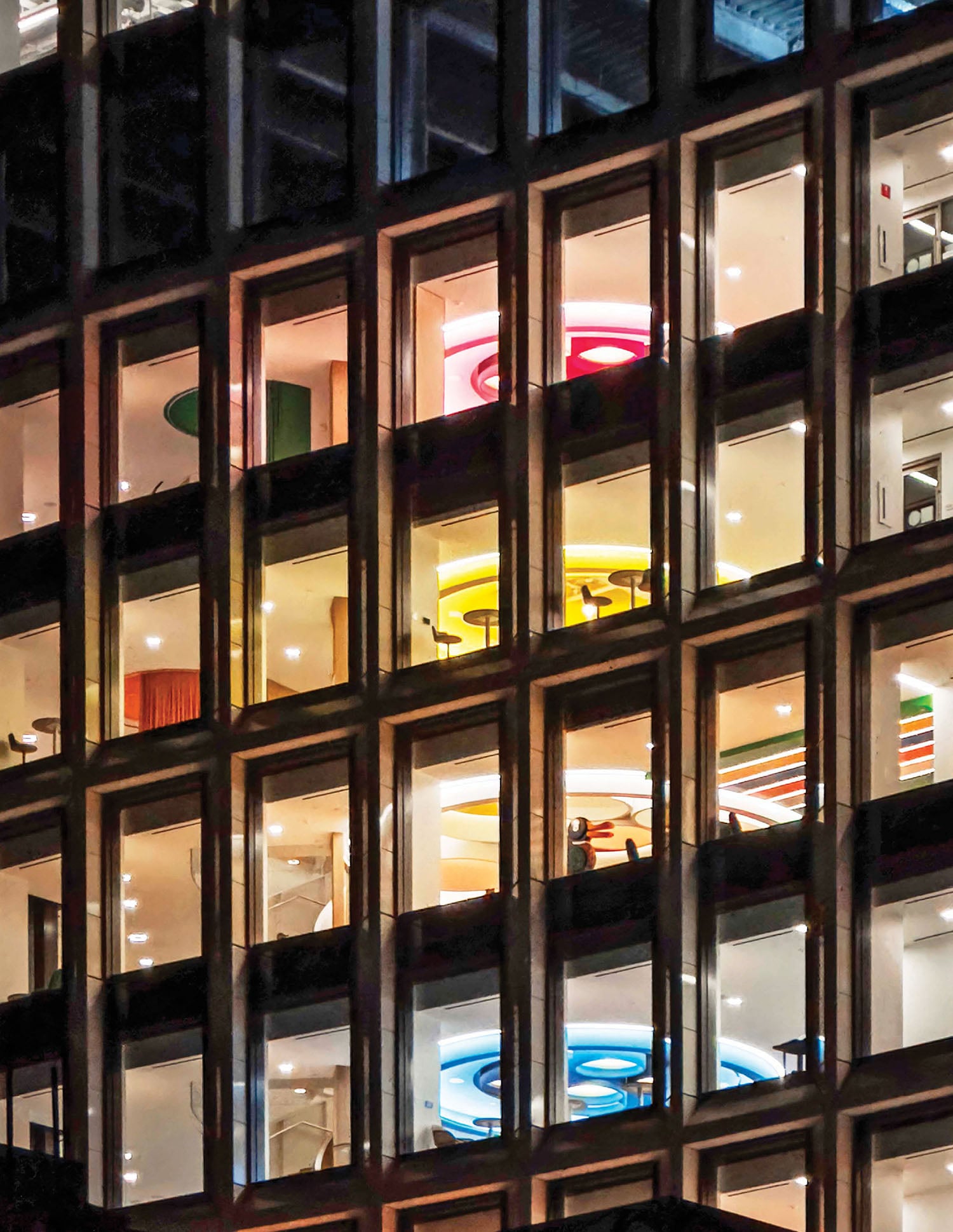 A building with many windows.