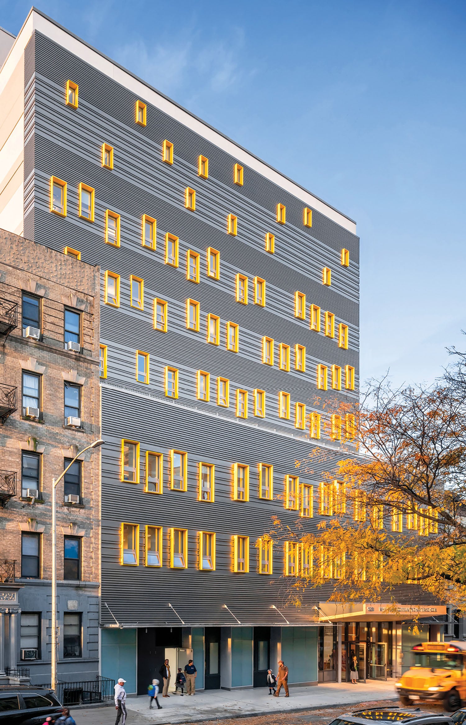A building with a lot of windows.