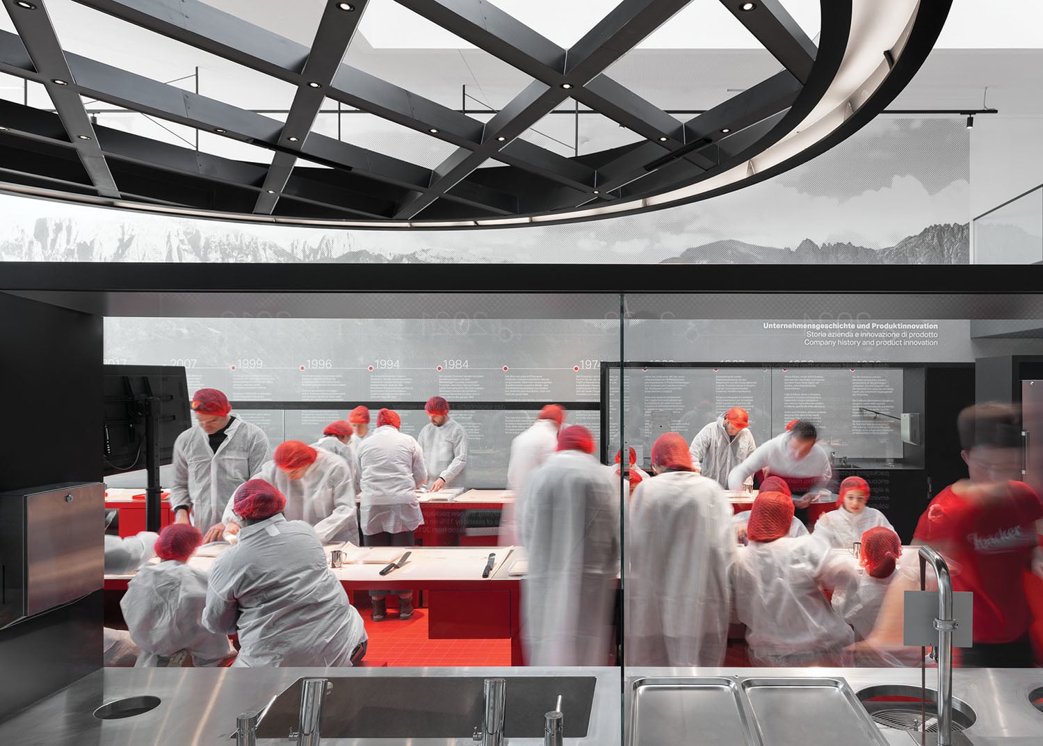 A group of people in white lab coats.