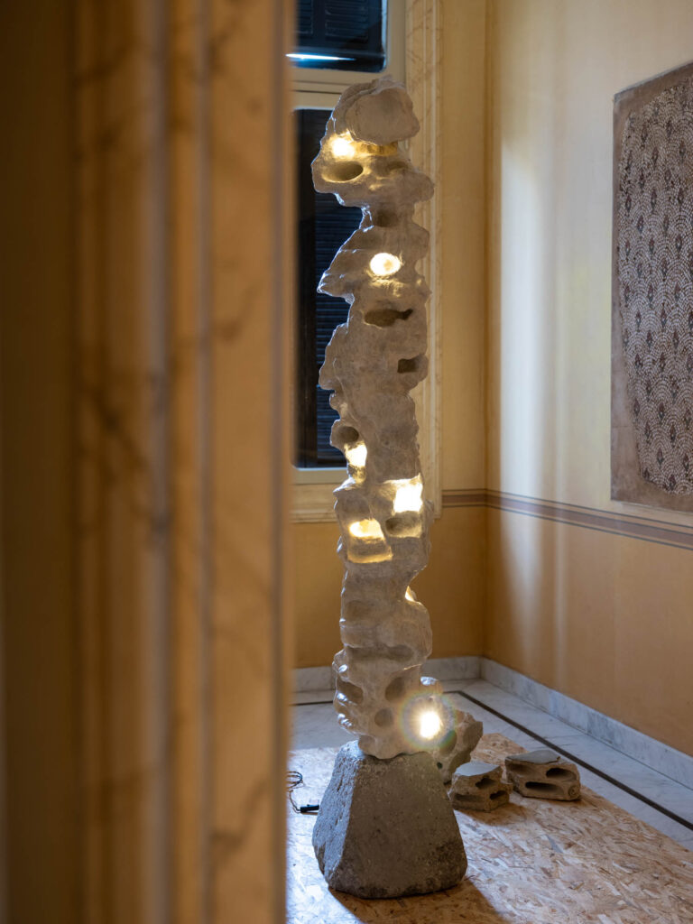 a column with lighting inside