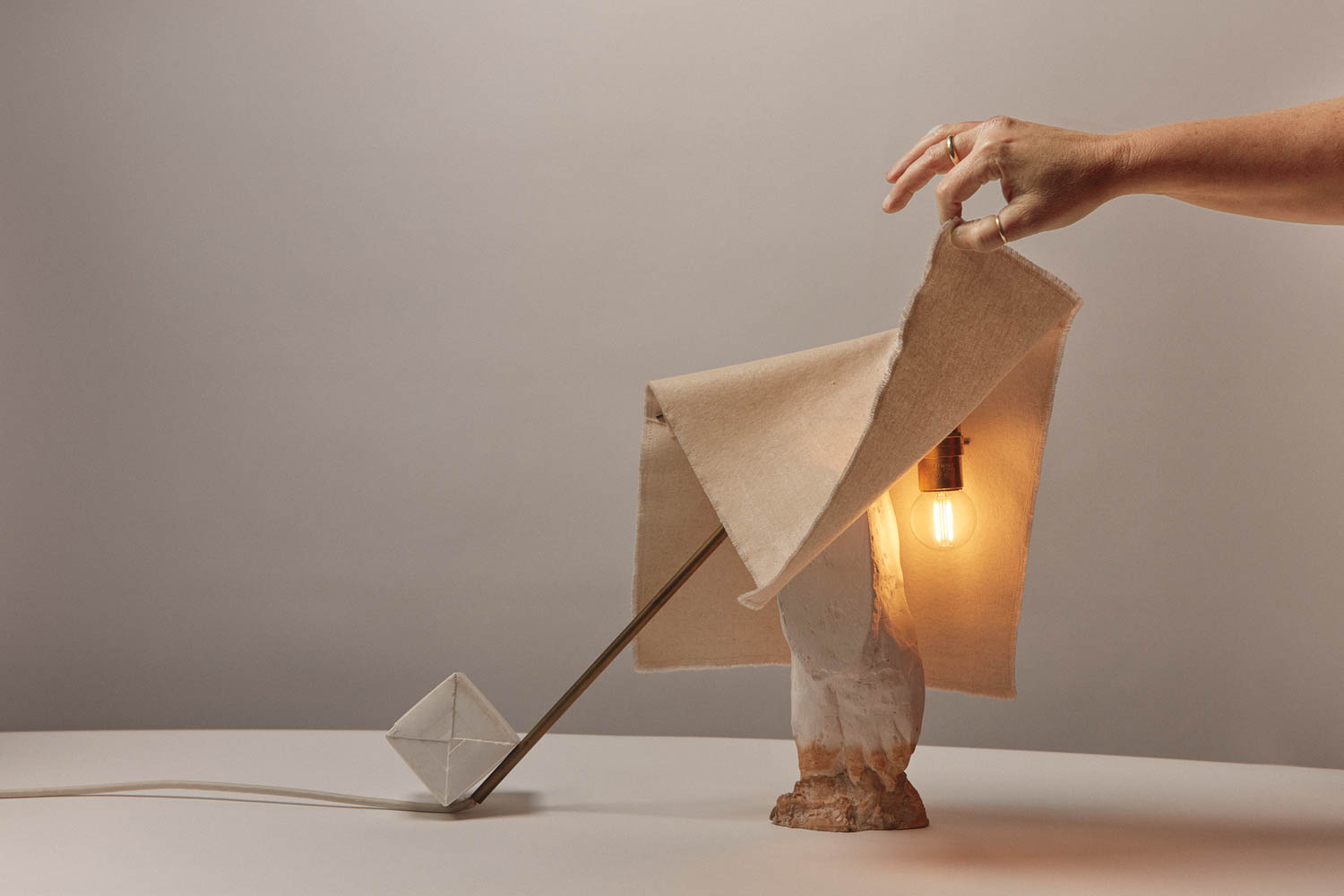 flowy trapeze lamp