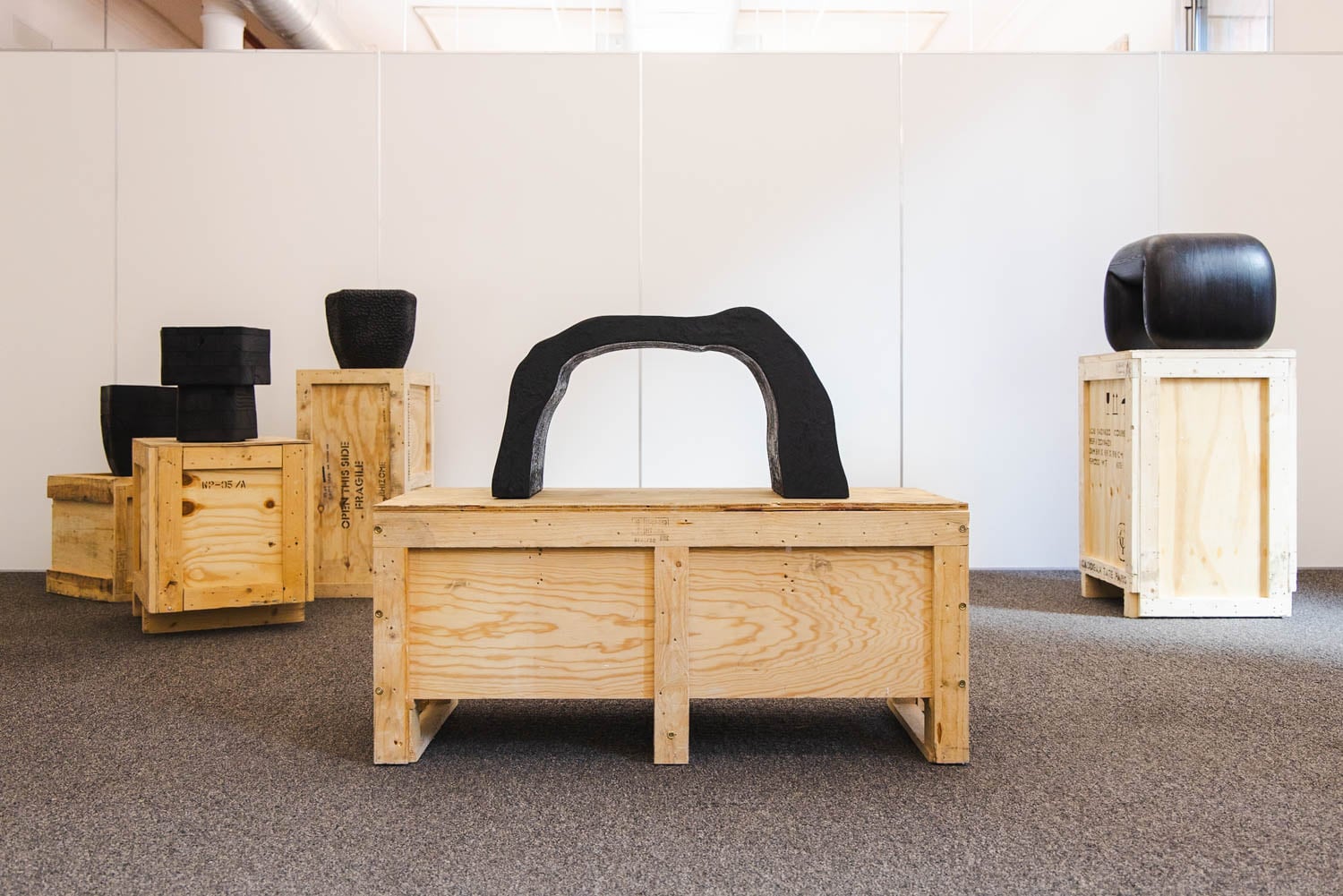 multiple tables made of shipping containers