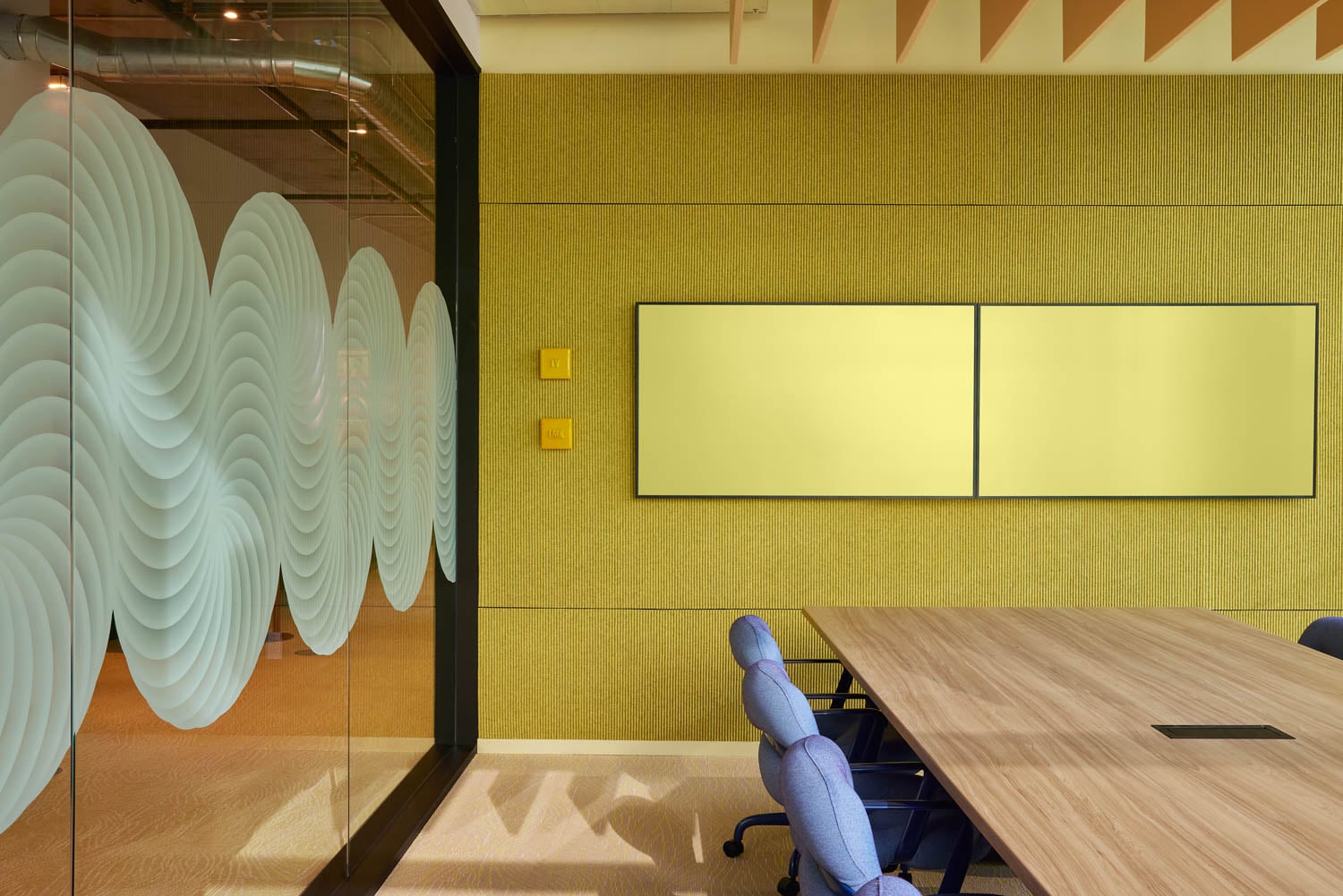 meeting room with acoustic wool