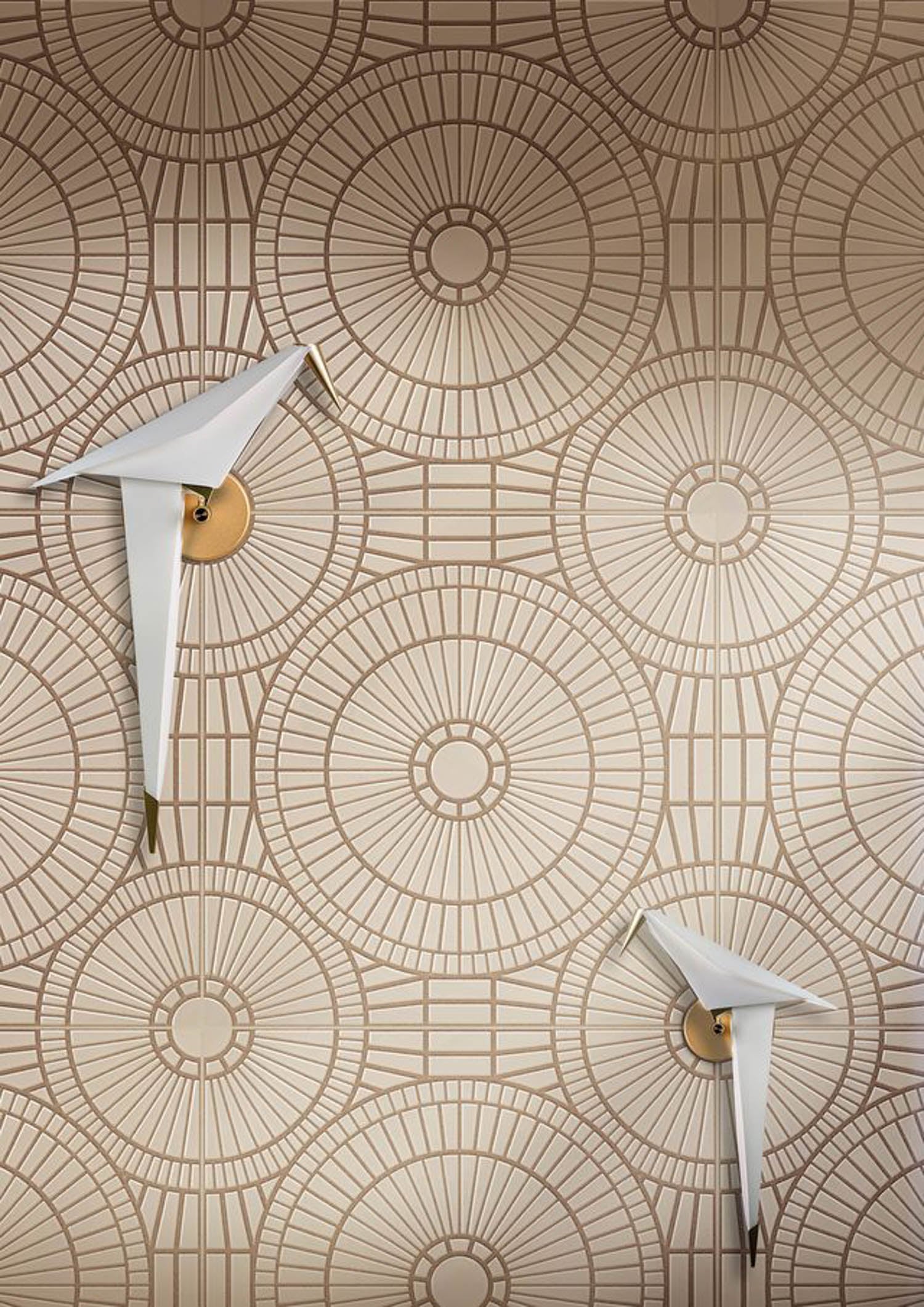 carved circular imprints on the floor