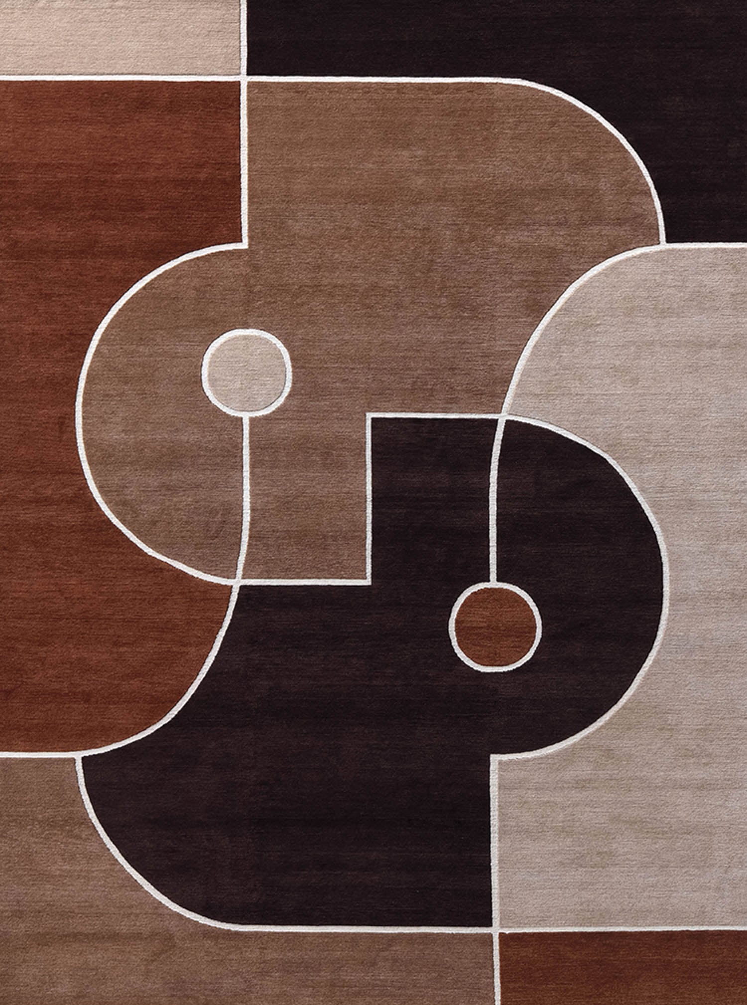 brown patterned rug