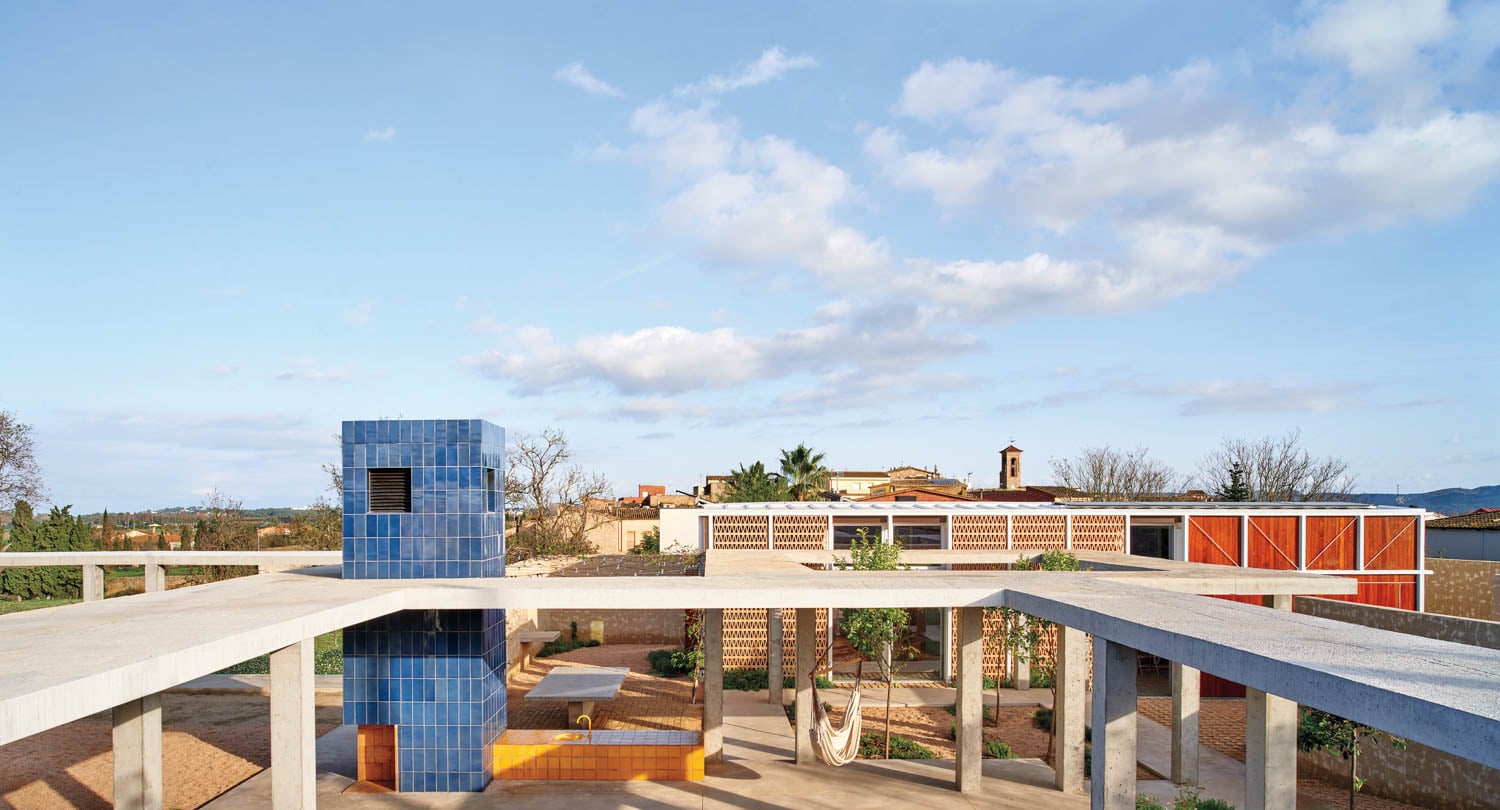 courtyard overlooking home