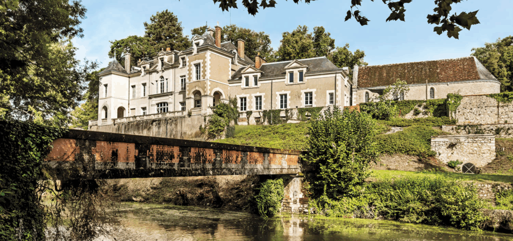 view of the chateau with river