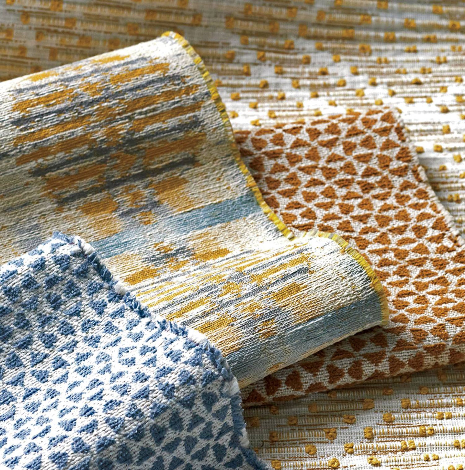 Three different fabrics.