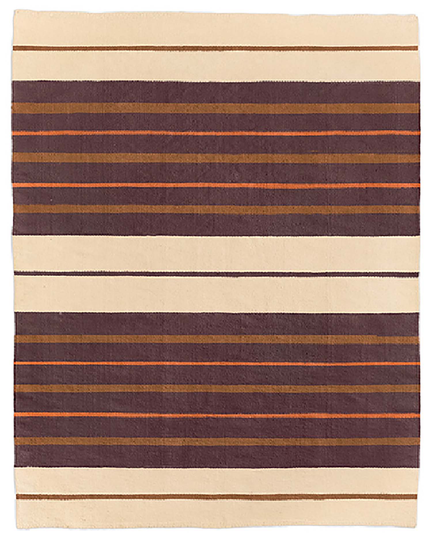A brown and brown striped rug.