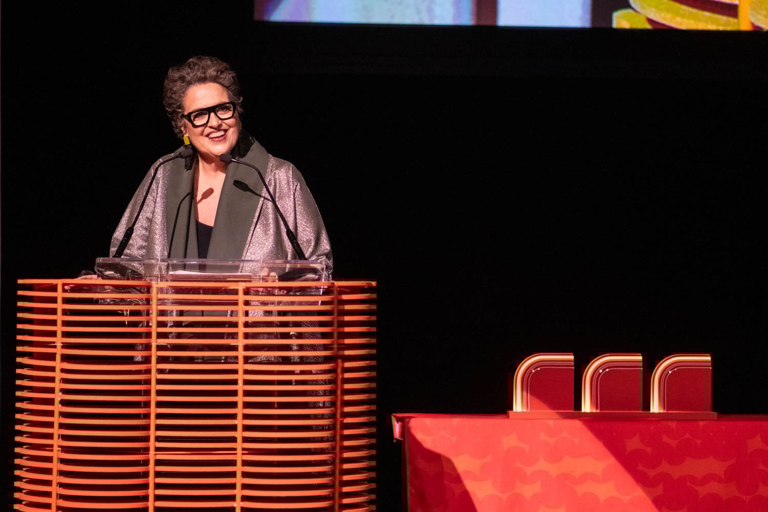 cindy allen on stage during hall of fame