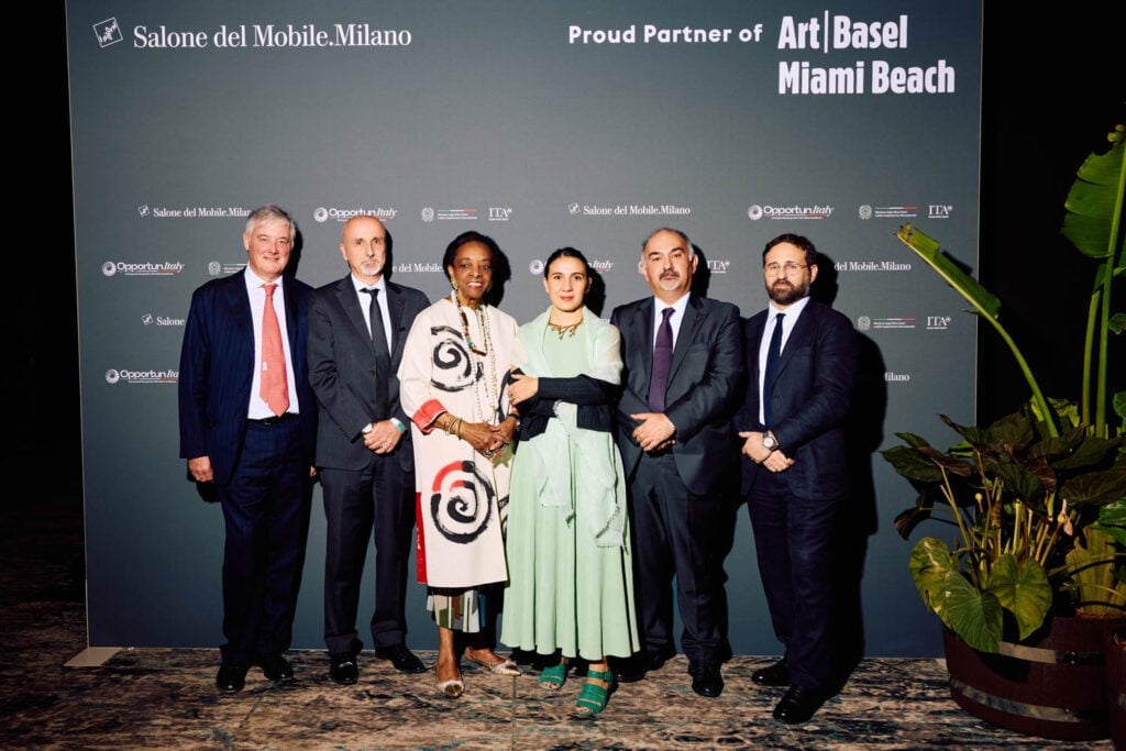 salone del mobile.milano leaders at opening cocktail reception at art basal miami