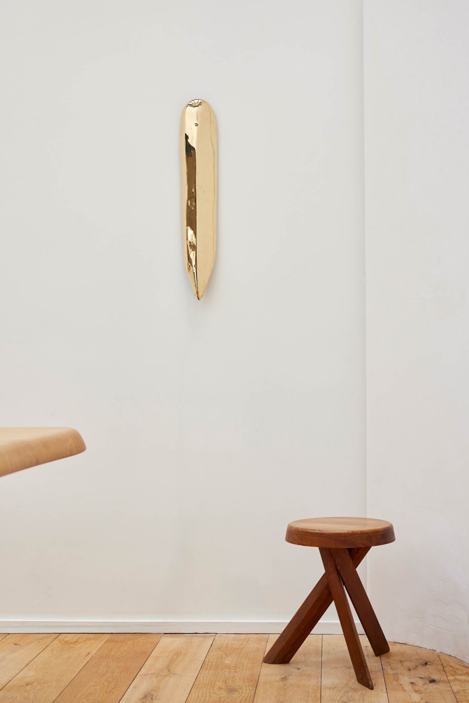 leaf sconce hanging on wall