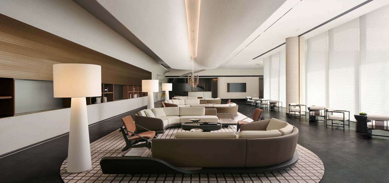 residential sales center sitting area