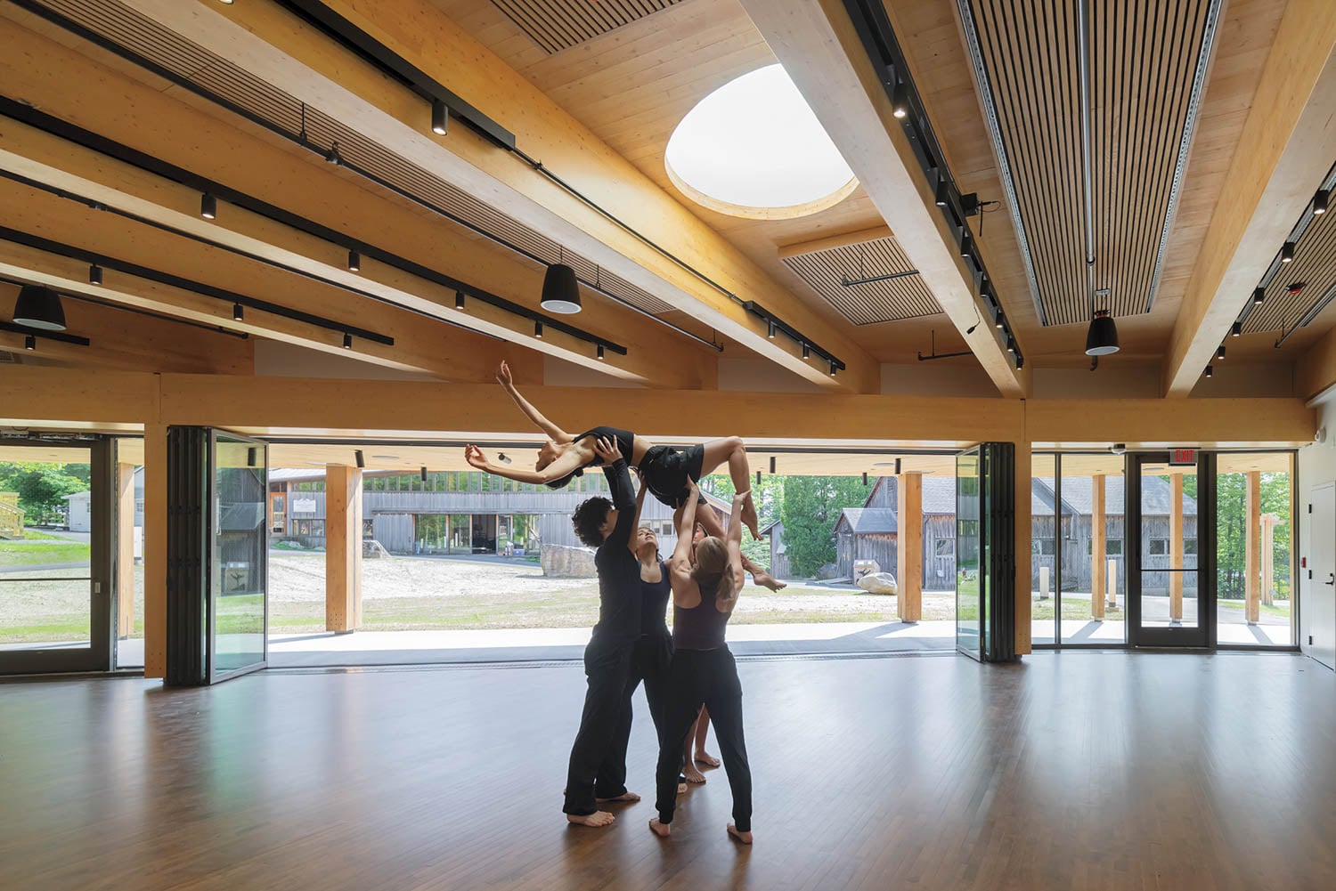 dancers inside the doris duke theater