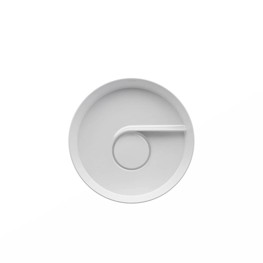 a white circle washbasin