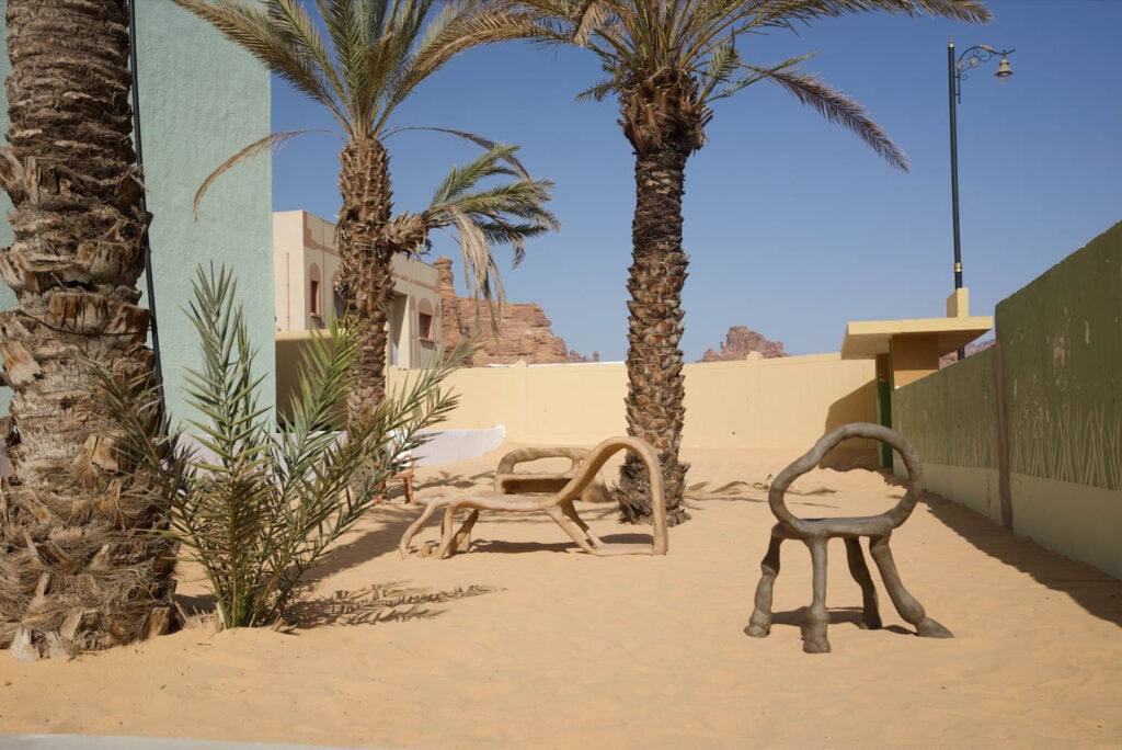 chairs in desert