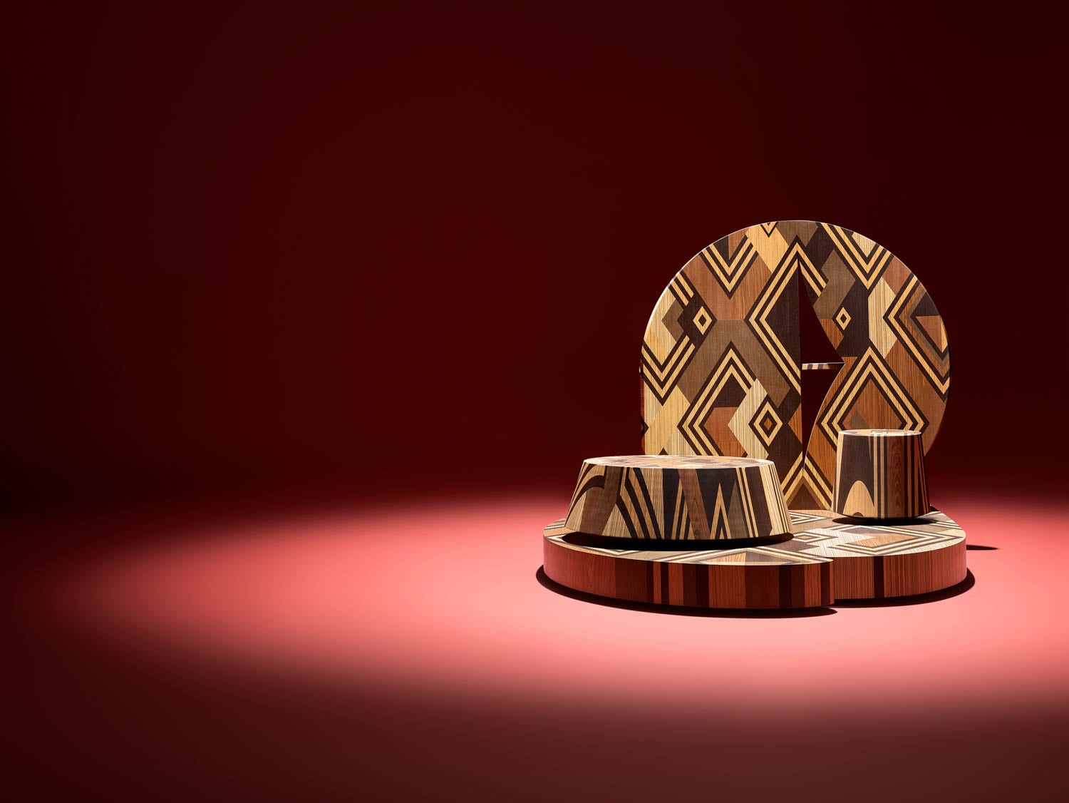 closeup of woven stand