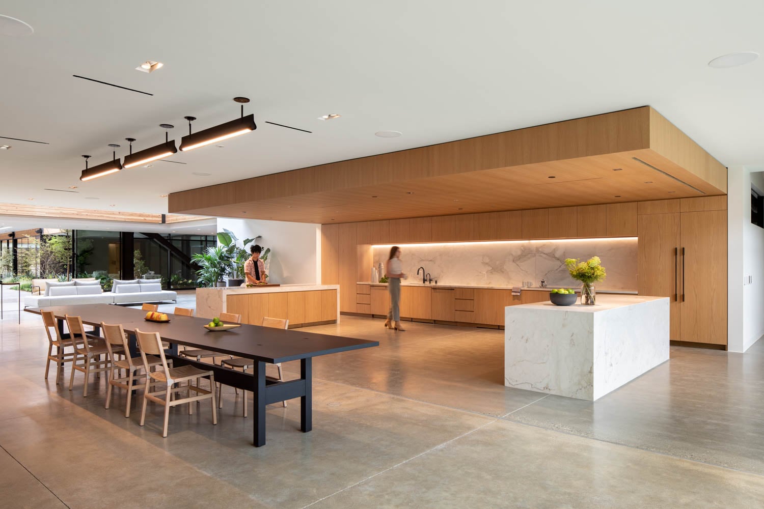 kitchen area with marble countertops