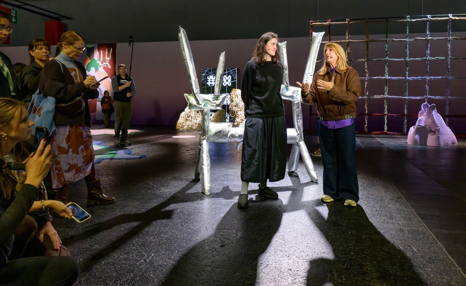 two women giving a speech at Heimtextil 2026