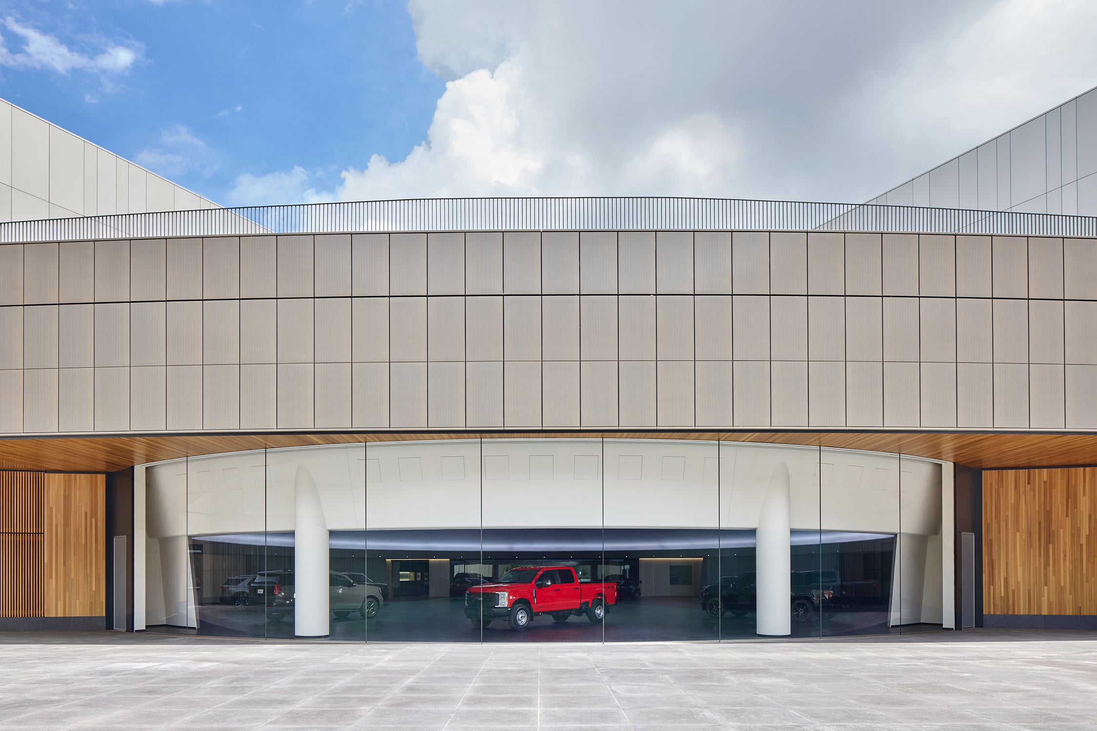 red cair in showroom