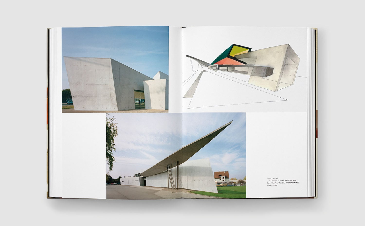 A book with a picture of a building.