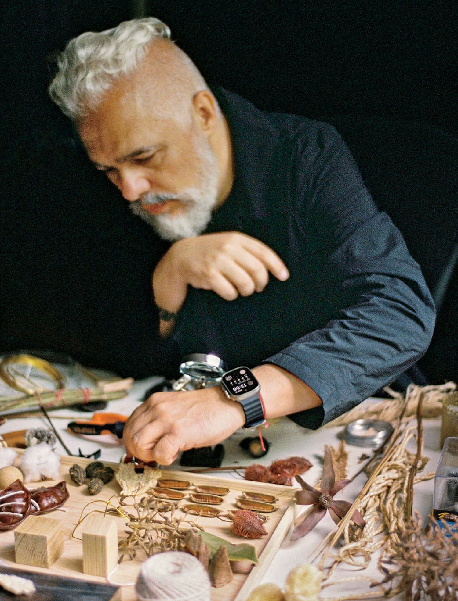 A man working on a piece of wood.