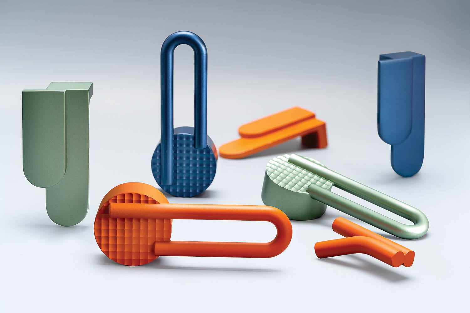 multicolored hardware collection pieces