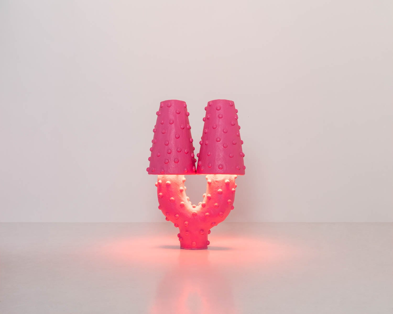 pink ridged lamp