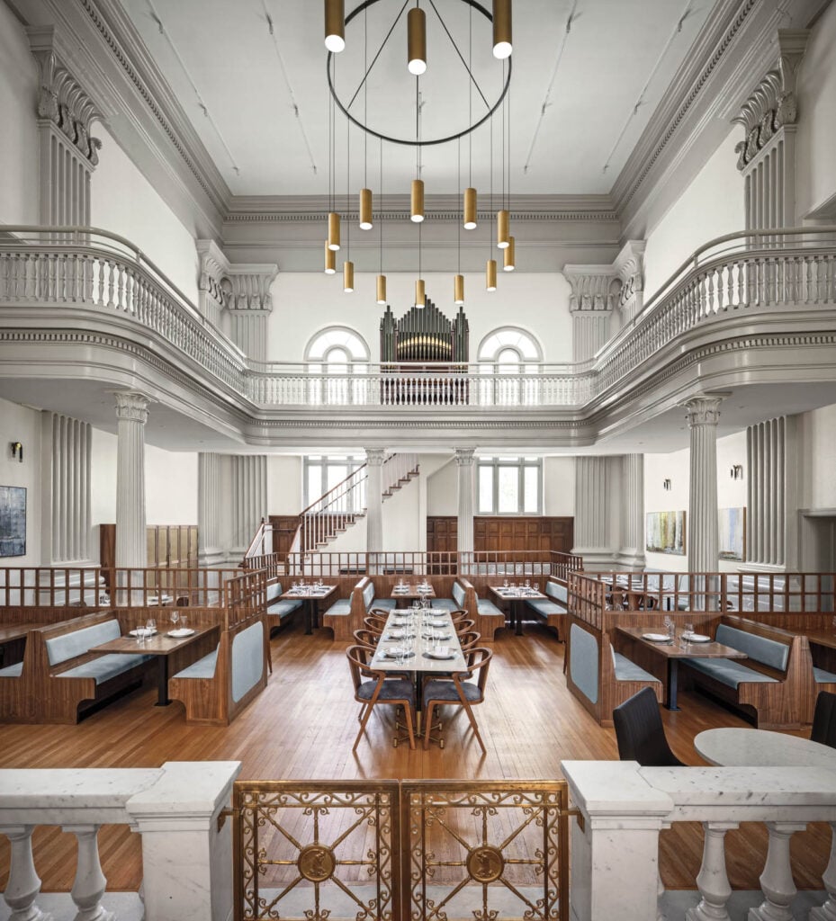 bright and airy hotel lobby