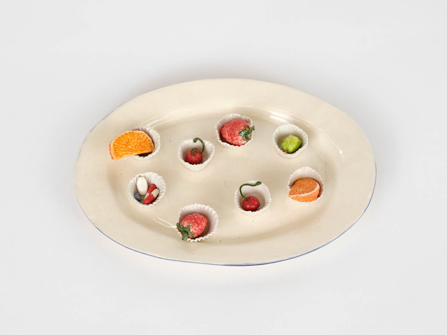 plate of sweets and pills