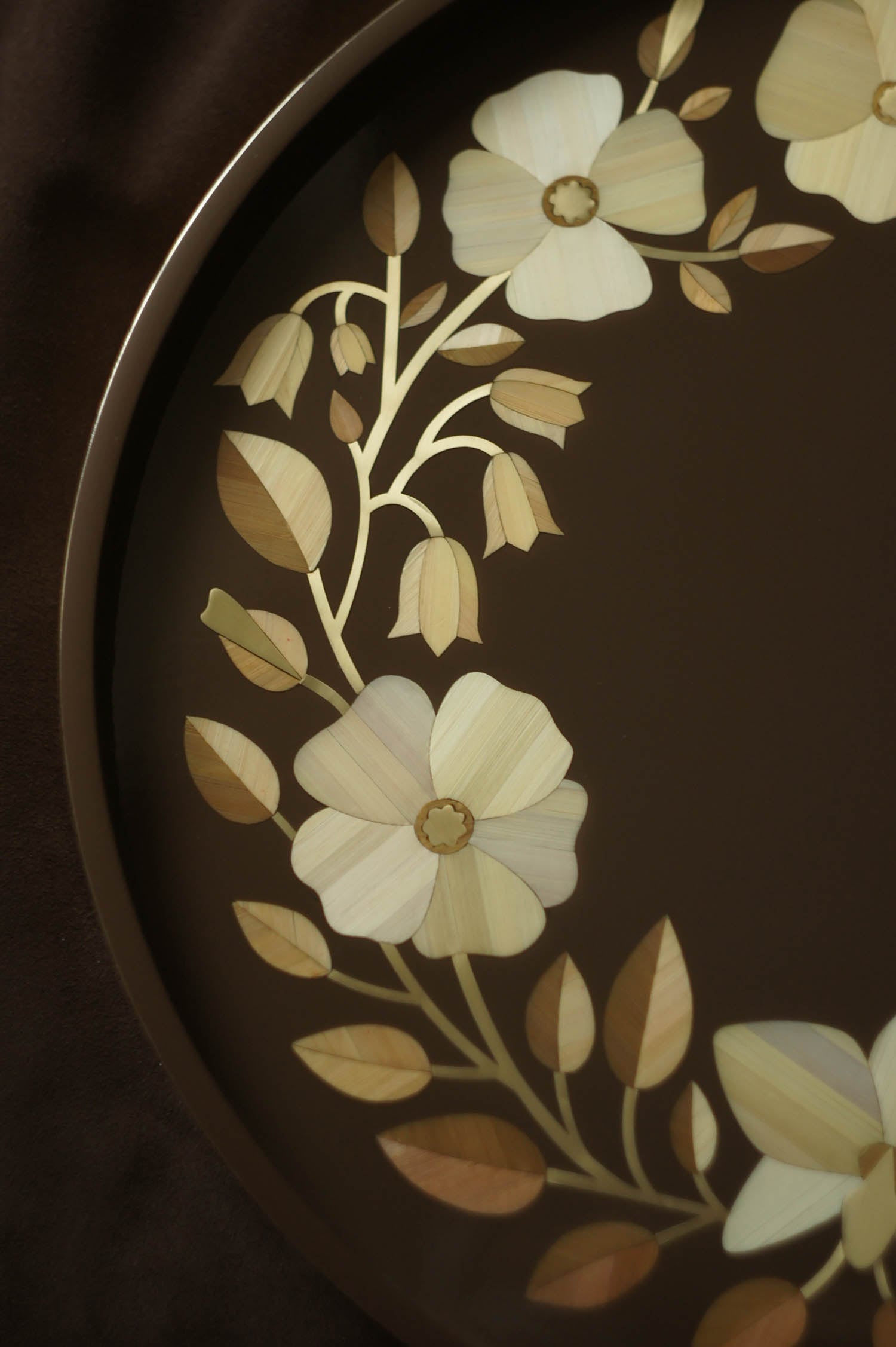 closeup of floral tray