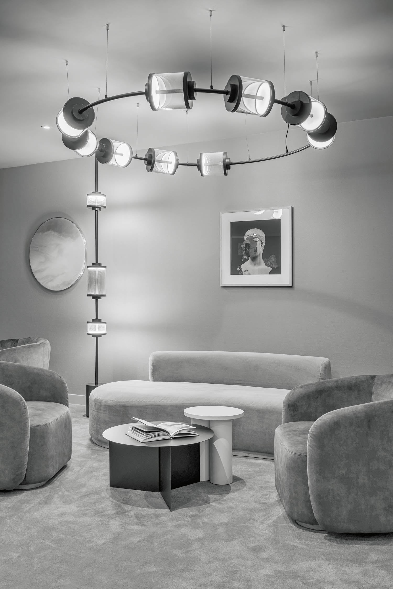 sitting area of a hotel room