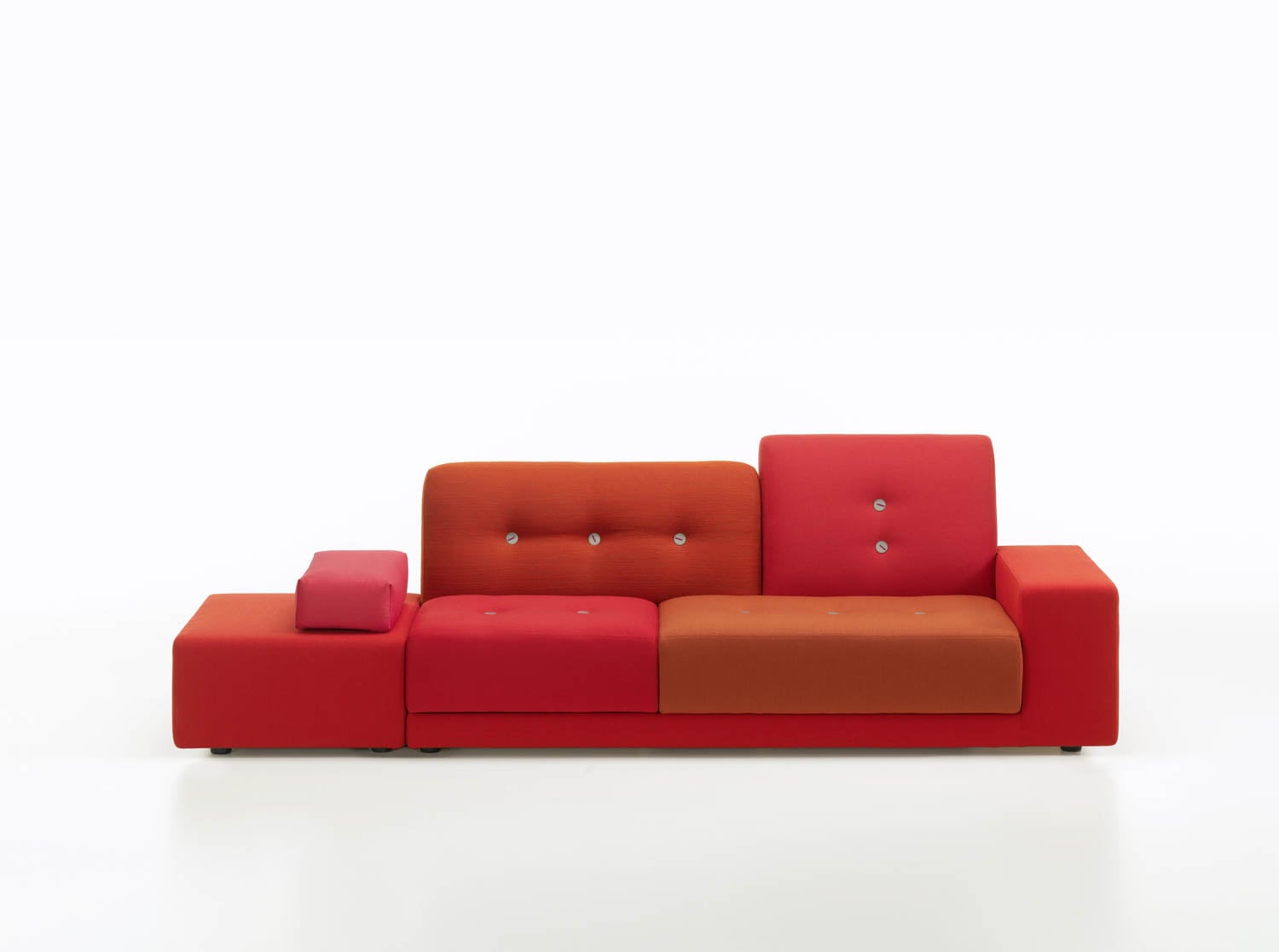 long red sofa