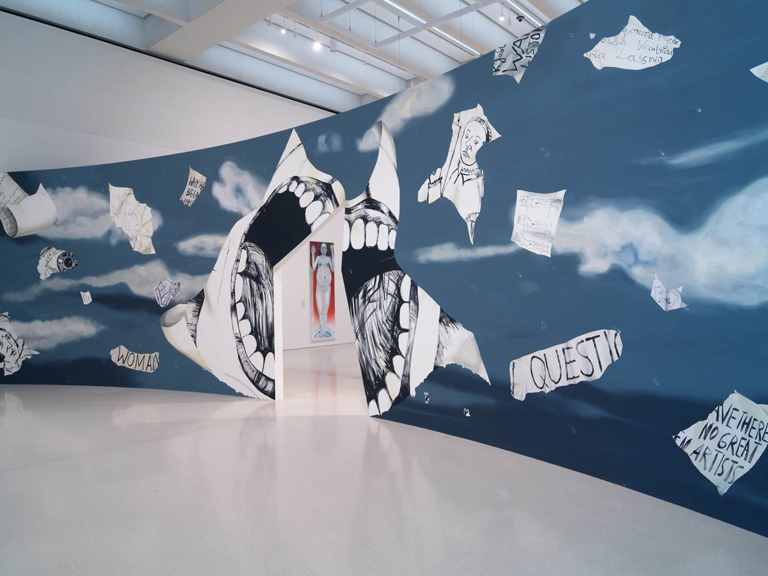 room with multiple words on the wall