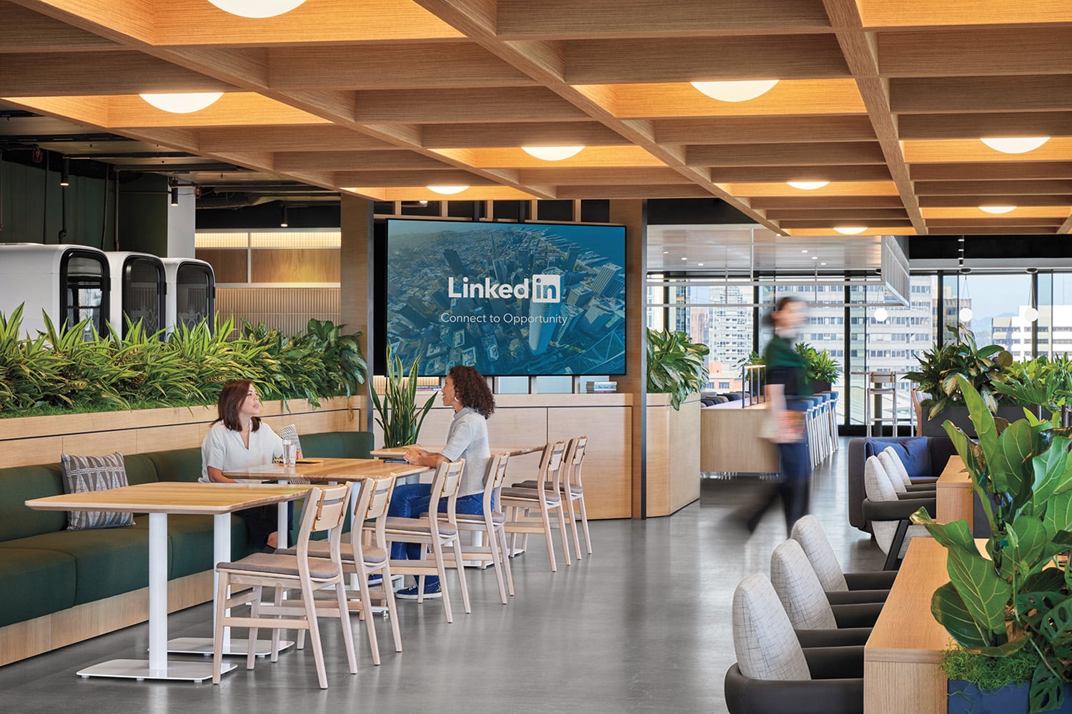 linkedin office cafe