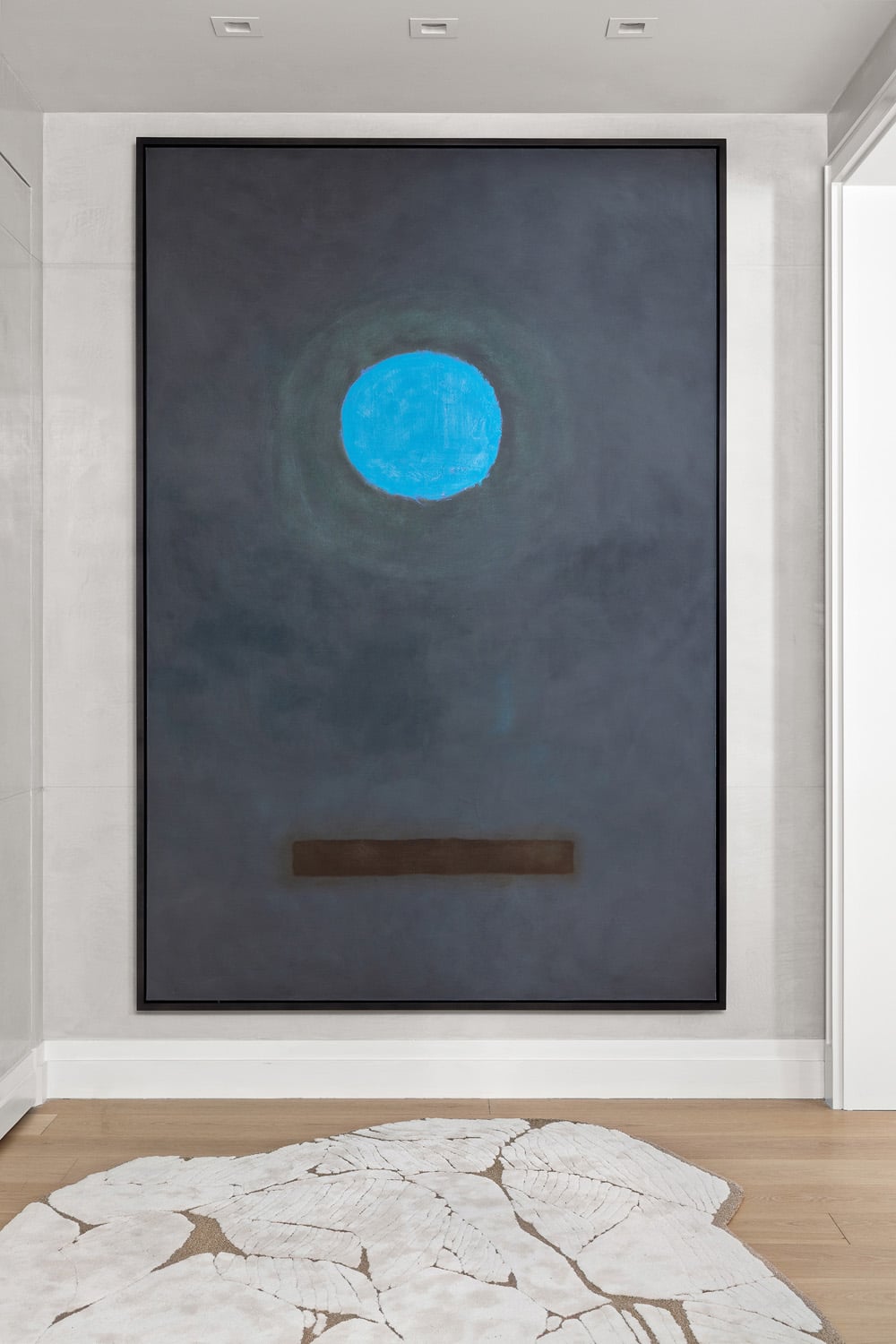 art with blue circle