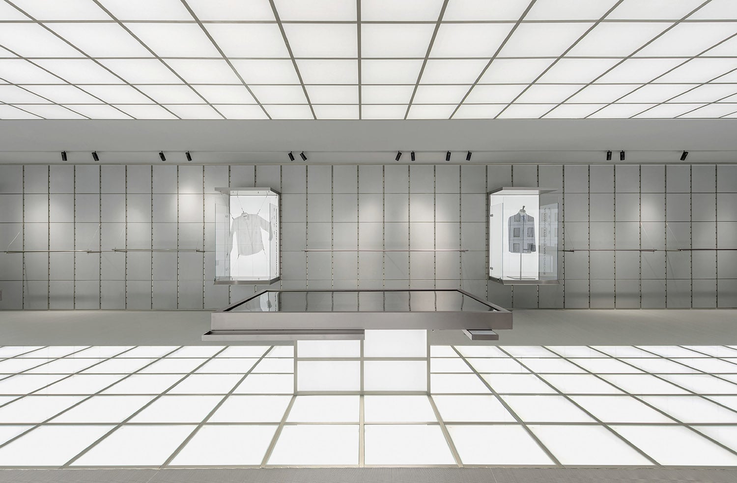 A room with white walls and a white floor.