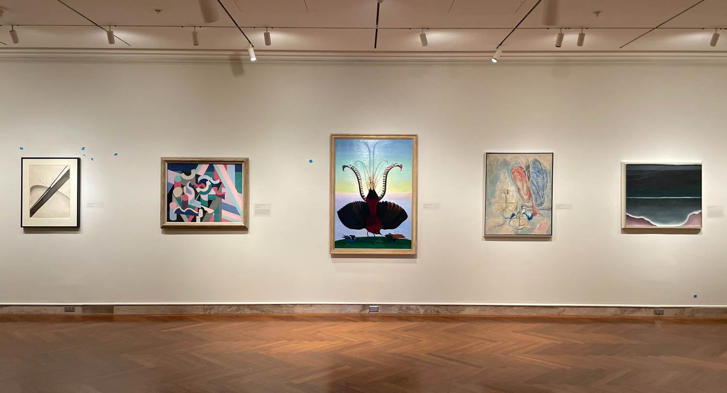 gallery wall with framed art