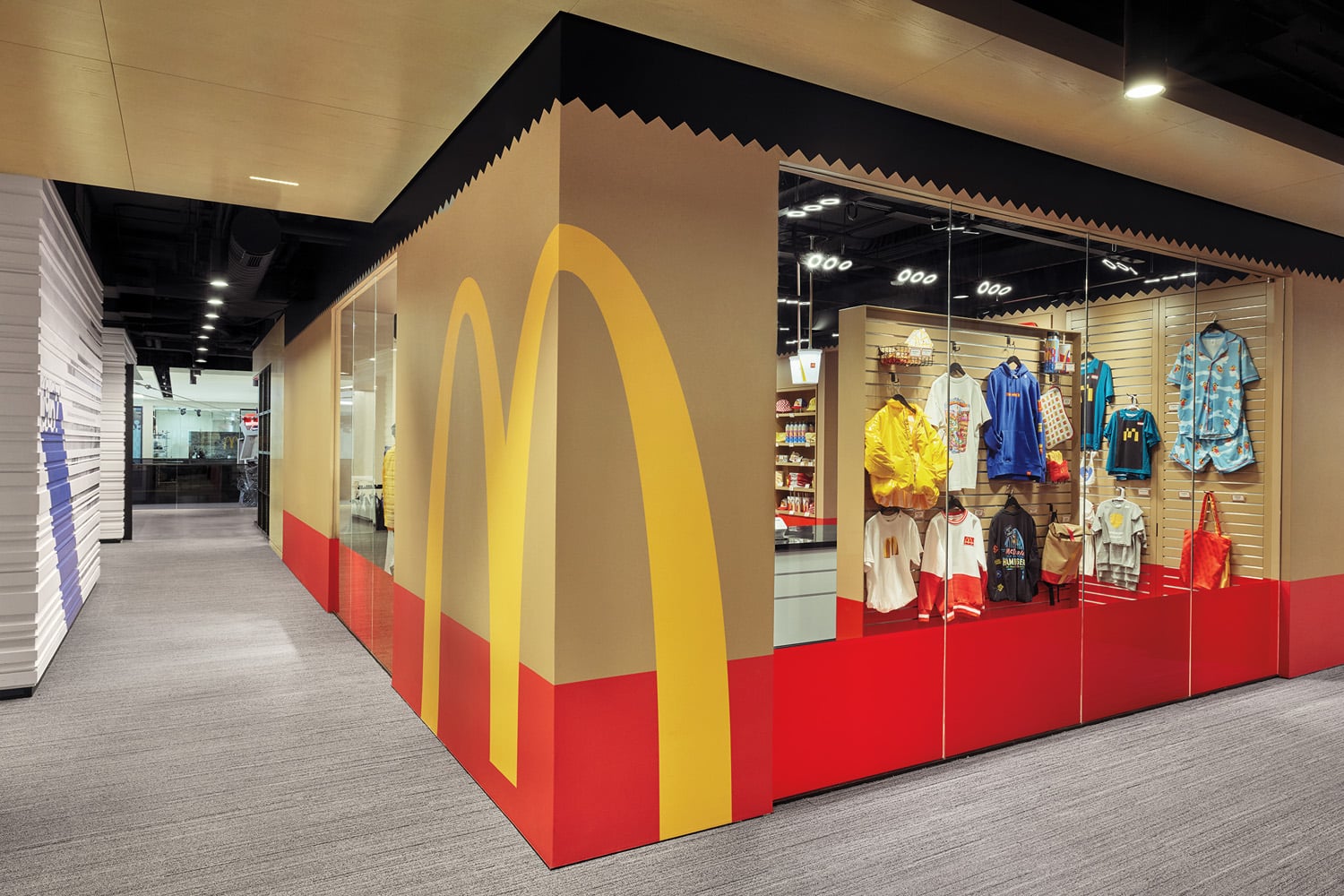 mcdonald's branding on corner of office
