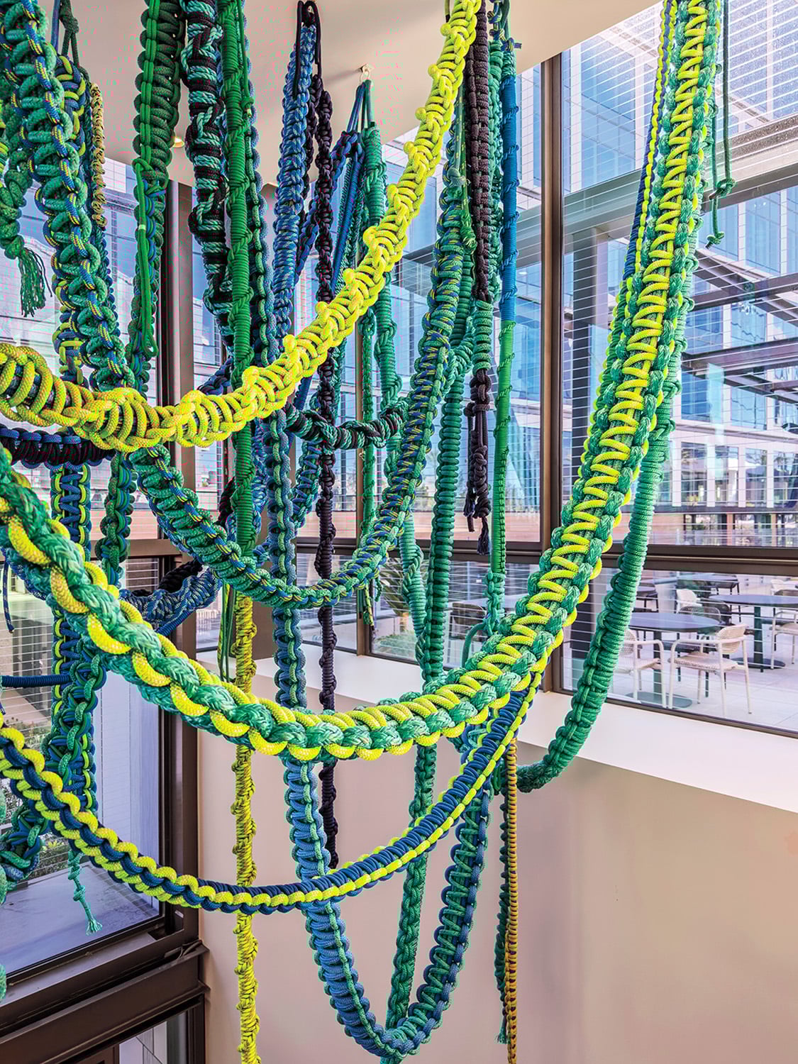 Olarte’s 1,000 linear feet of rope.