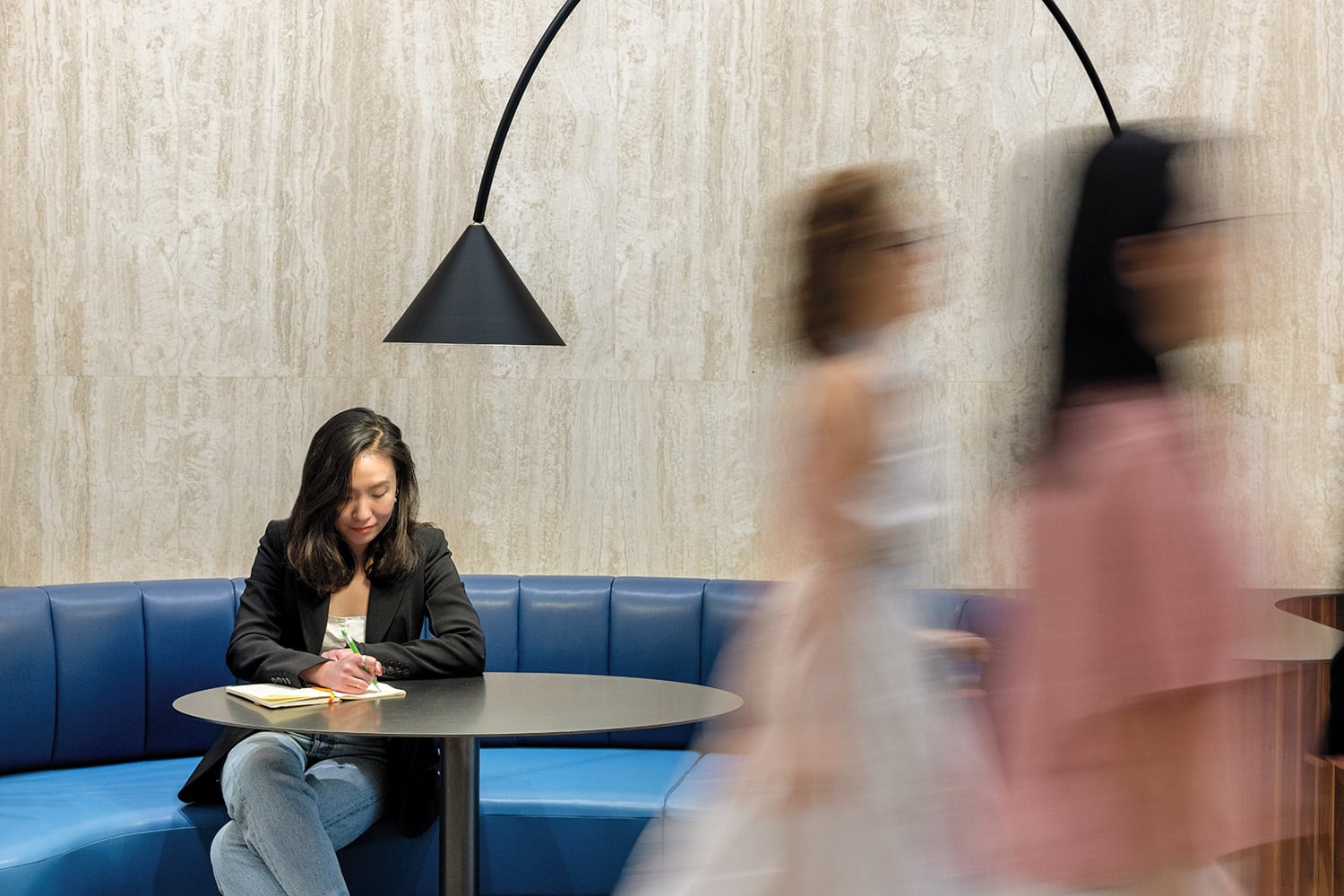 woman sitting at table