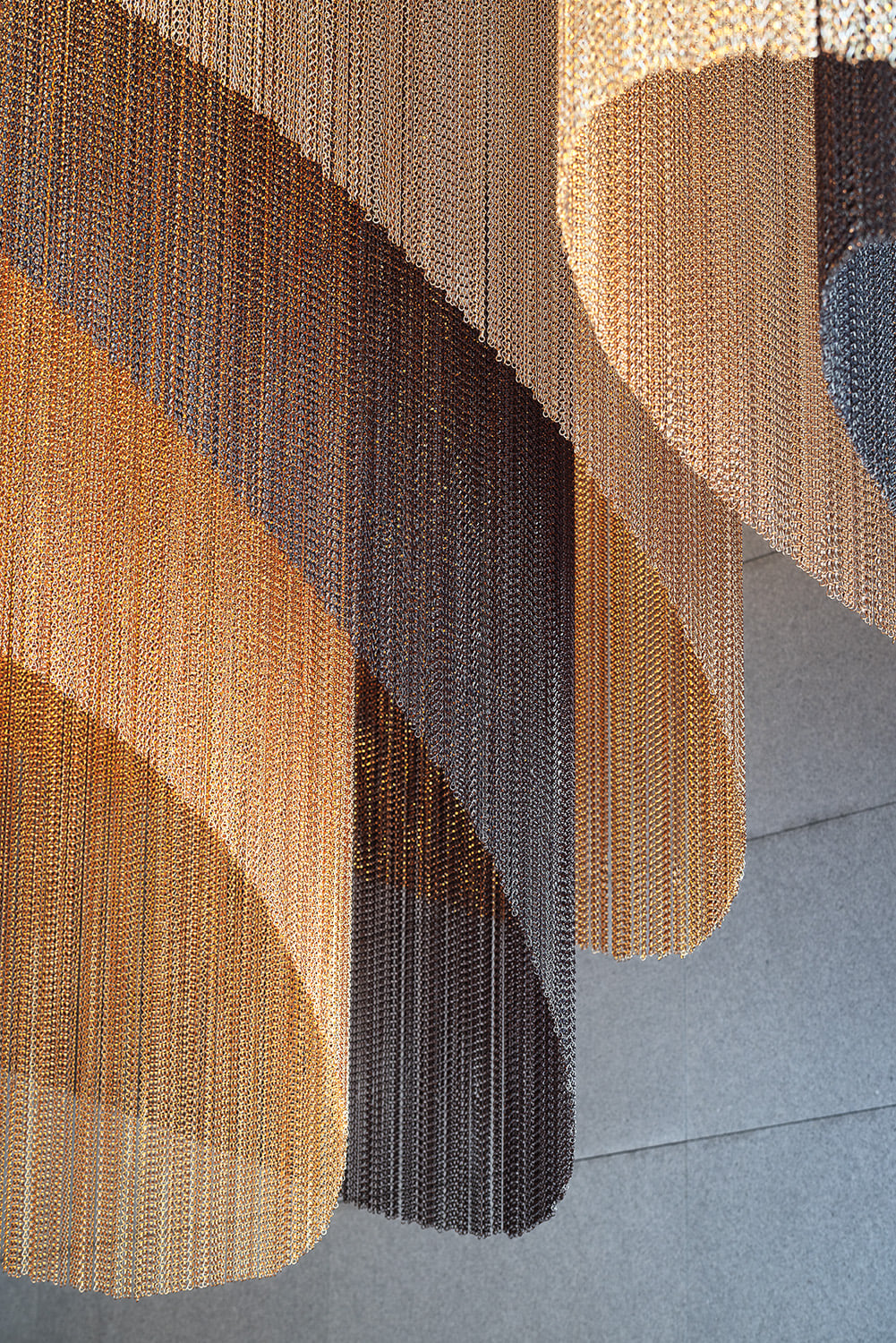 detail of gold chandelier