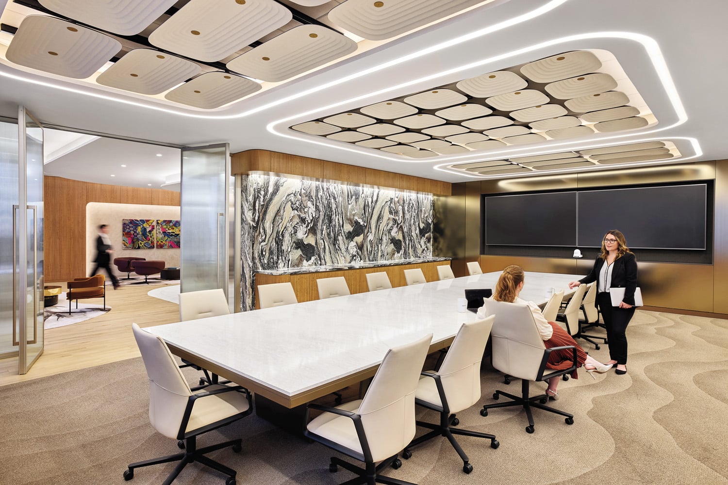 long white conference table