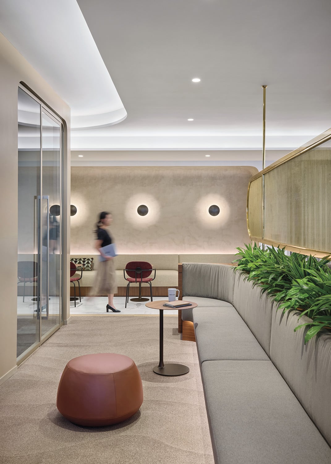 gray banquet seating