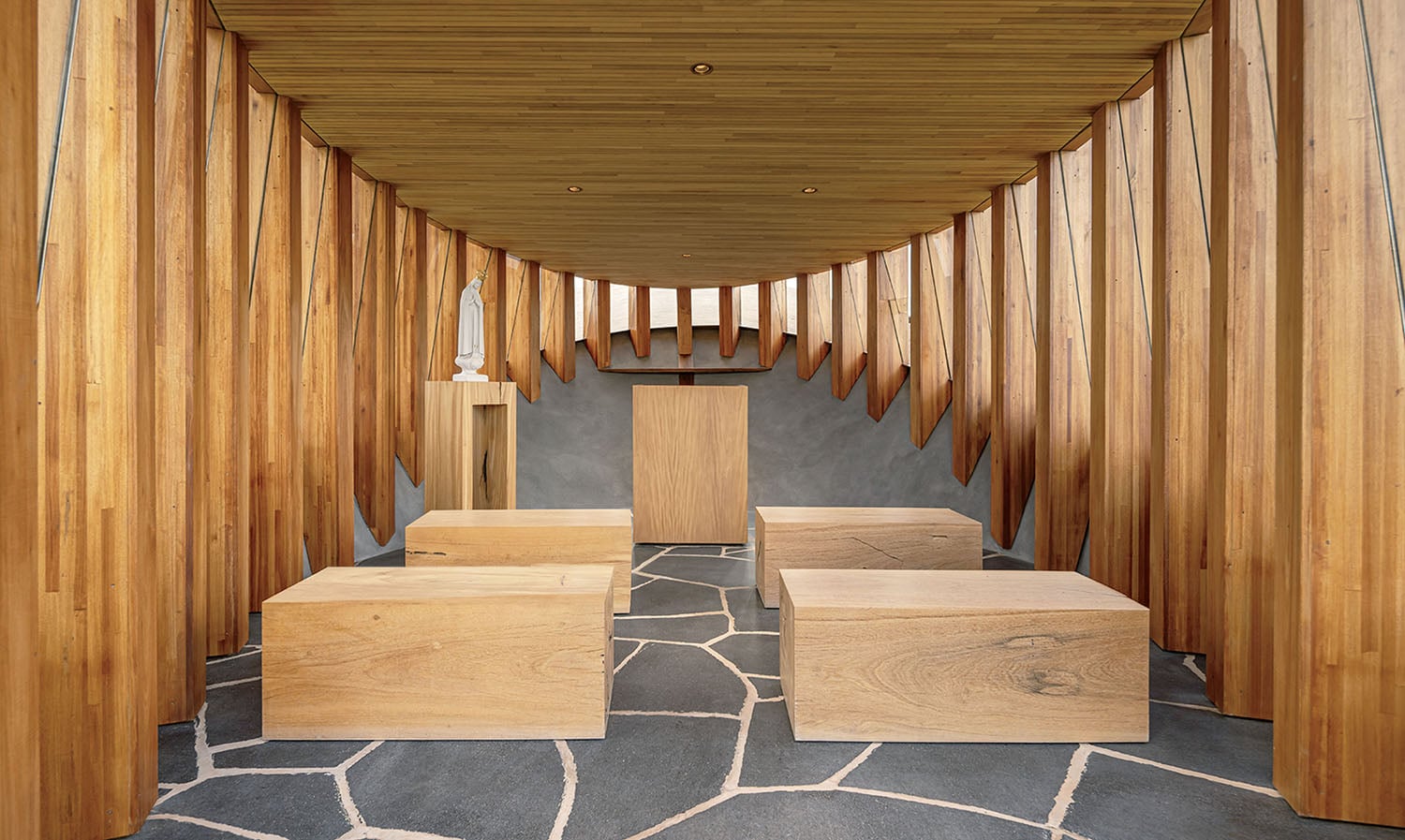 A wooden structure.