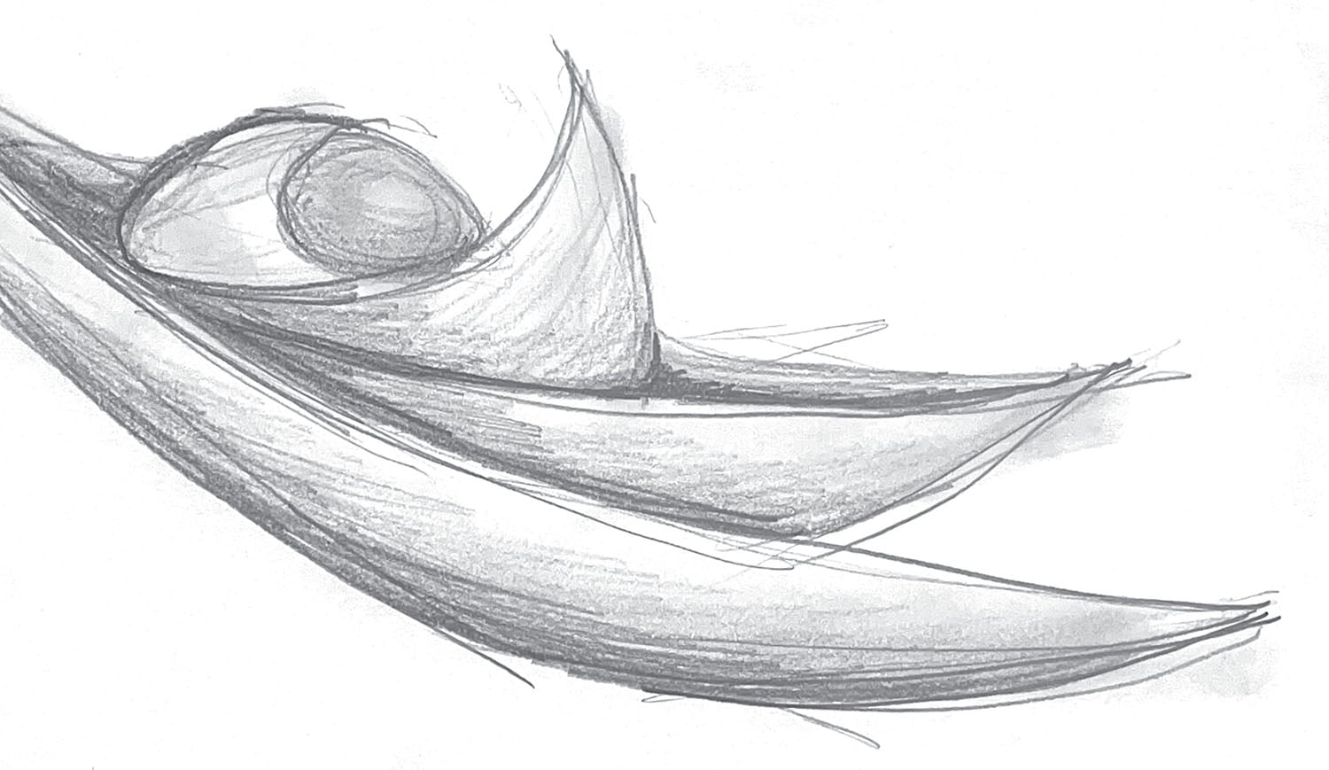 A drawing of a woman’s head.