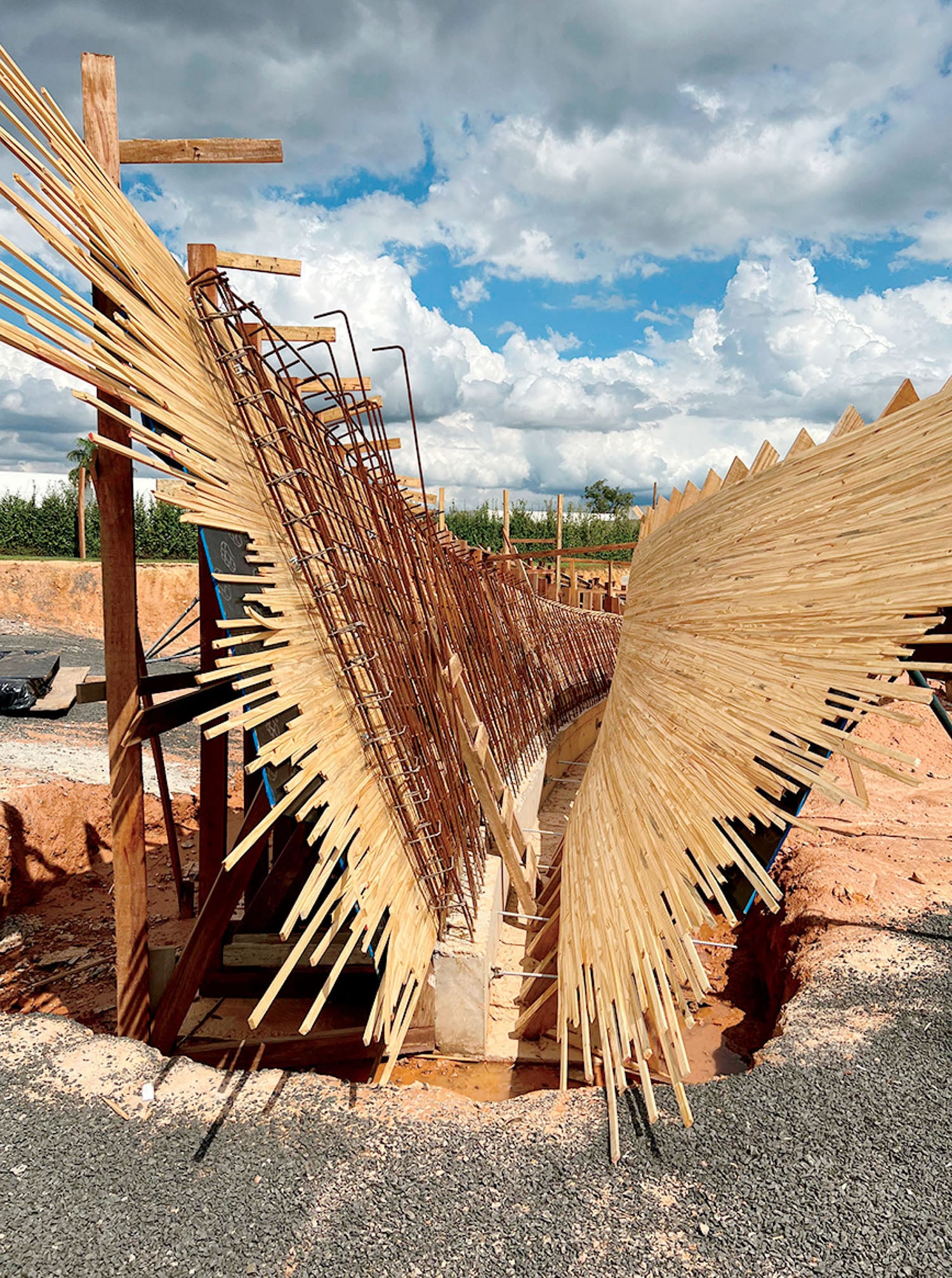 A large wooden structure.